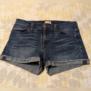 J Crew Toothpick Raw Hem Cuffed Shorts